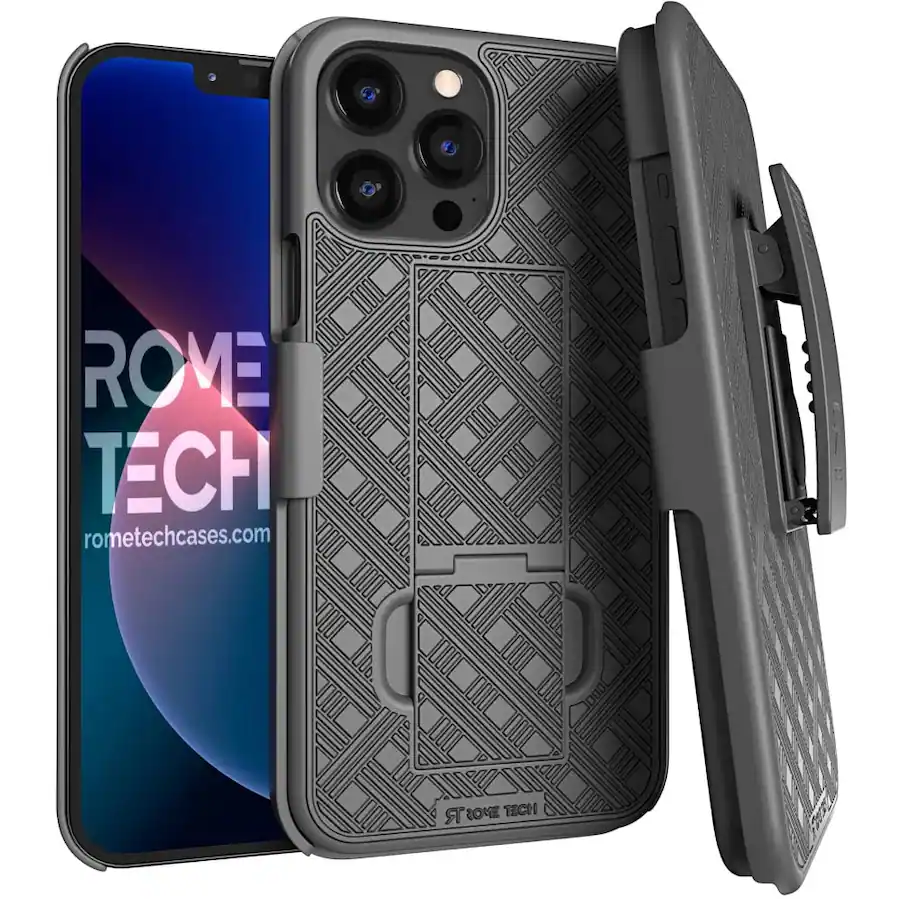 Shell Pro Plus Tech RomeTech Rome Tech Apple iPhone 13 Pro Shell Holster Combo Case 3 Pack ...