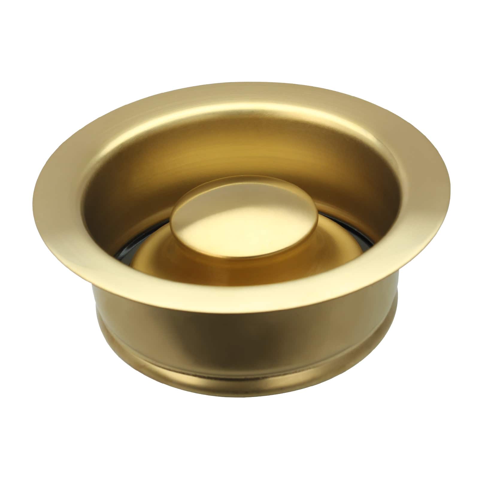 Akicon - Brass Kitchen Sink Garbage Disposal Flange Stopper One Size Rim for 3-1/2 in. Drain Hole - Brushed Gold