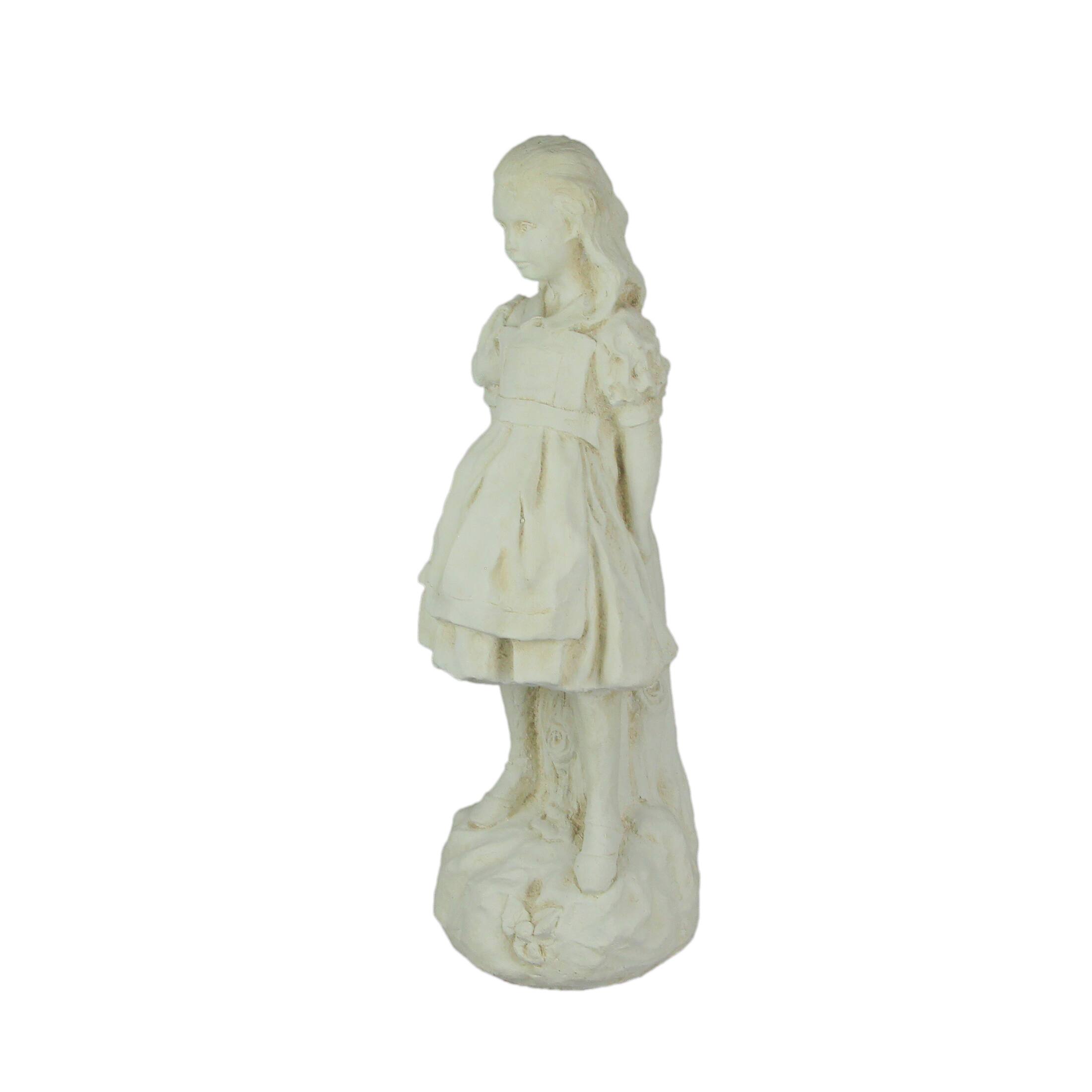 Alt View 1. Things2Die4 - Alice in Wonderland Antique White Finish Statue 19.5 Inches High-CEMENT - Off-white.