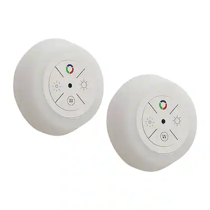Front. Dawnrise - 12-Color Changing Plug In LED Night Lights with Light Sensor (2-Pack).
