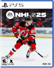 PS5 EA NHL 25 SPORTS 86 BAUER C NHL.ca 86 BAUER EVERYONE 10+ D 10+ ESRB NHLPA ICE-Q