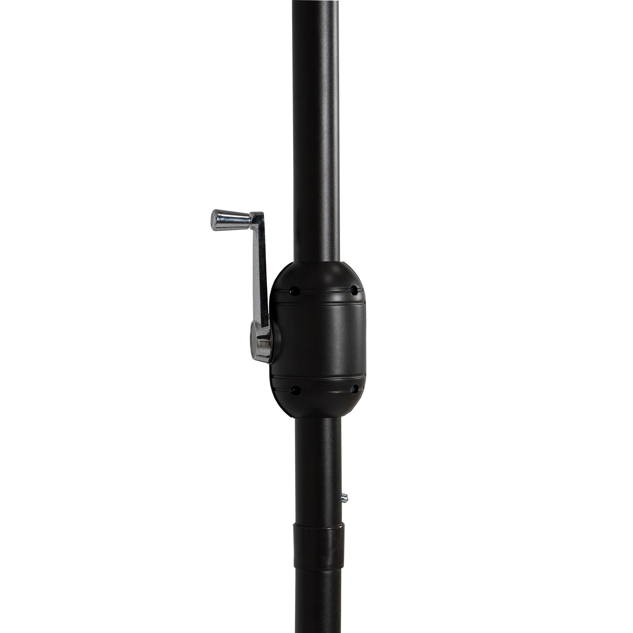 Alt View 1. WestinTrends - WestinTrends Lanai 9 ft. Aluminum Half Market Crank Lift Patio Umbrella - Gray.