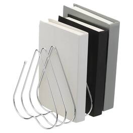 Unique Bargains - Folder Organizer Stand, 7 Slot Retractable Book Ends Metal Heart Shaped File Rack Magazine Letter Paper Home - Silver Tone