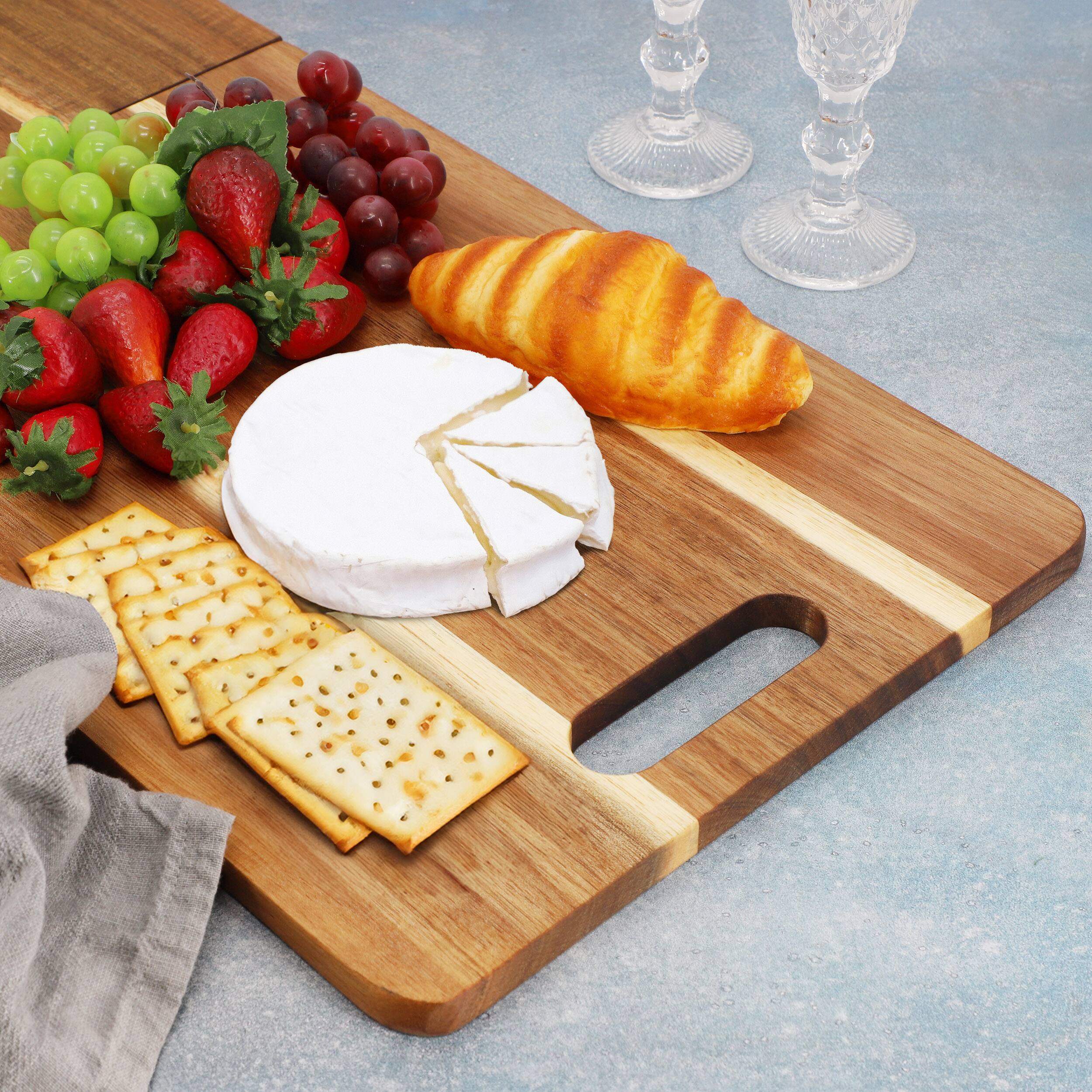 Alt View 6. MegaChef - MegaChef 33 x 12 Inch Acacia Wood Folding Charcuterie Serving Board - Brown.