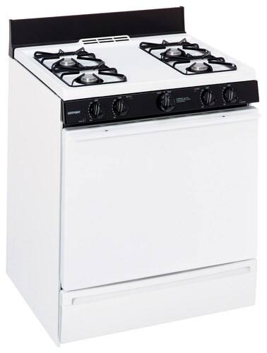 Front Standard. Hotpoint - 30" Freestanding Gas Range - White.