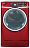 GE - RightHeight 8.3 Cu. Ft. 12-Cycle Electric Dryer with Steam - Ruby Red-Front_Standard