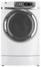GE - RightHeight 8.3 Cu. Ft. 12-Cycle Electric Dryer with Steam - White-Front_Standard