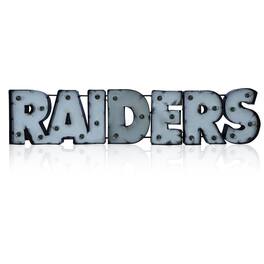 Imperial - Las Vegas Raiders 41.5'' x 9.25'' Lighted Recycled Metal Sign - Multicolor