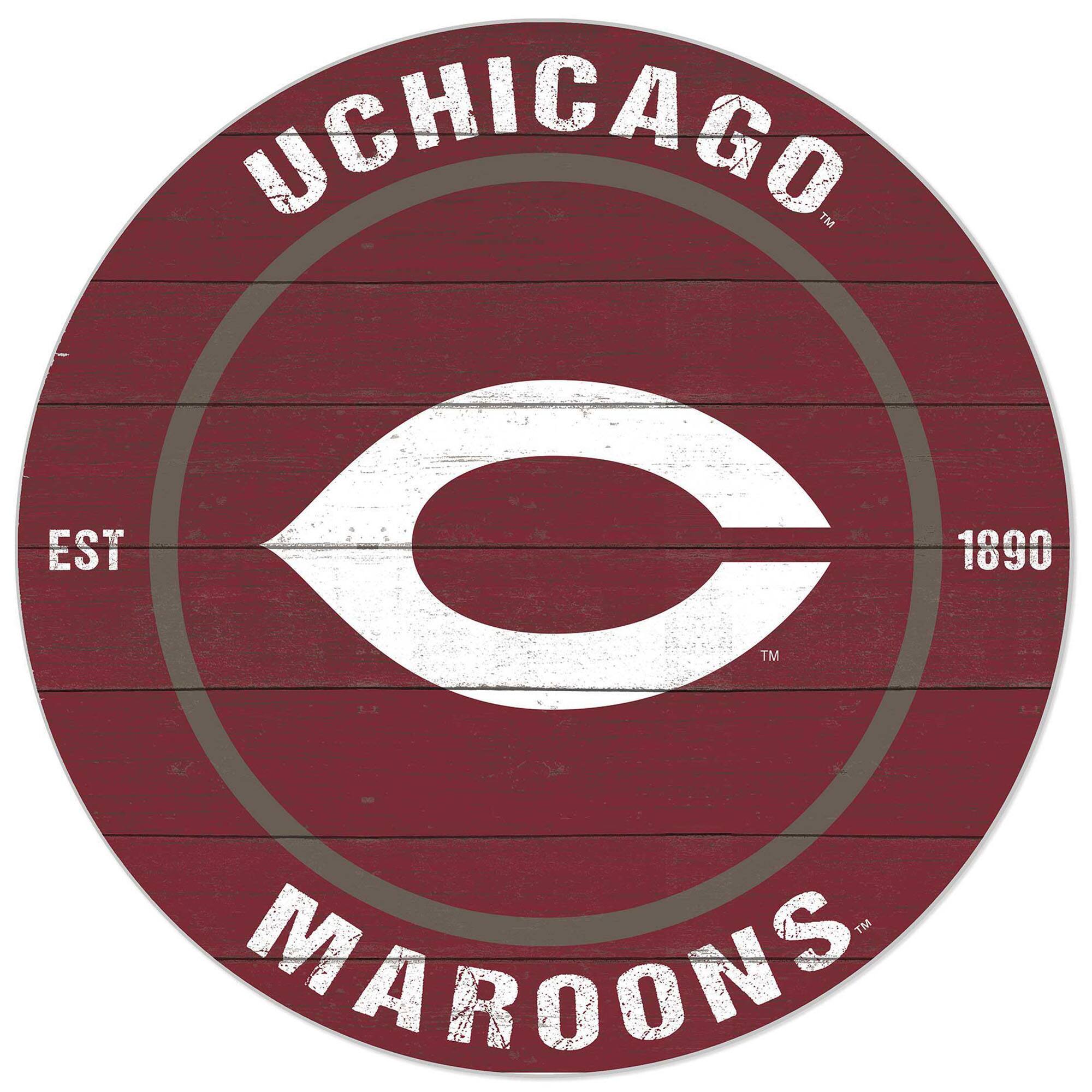 Maroon UChicago Maroons 20'' x 20'' Indoor/Outdoor Circle Sign