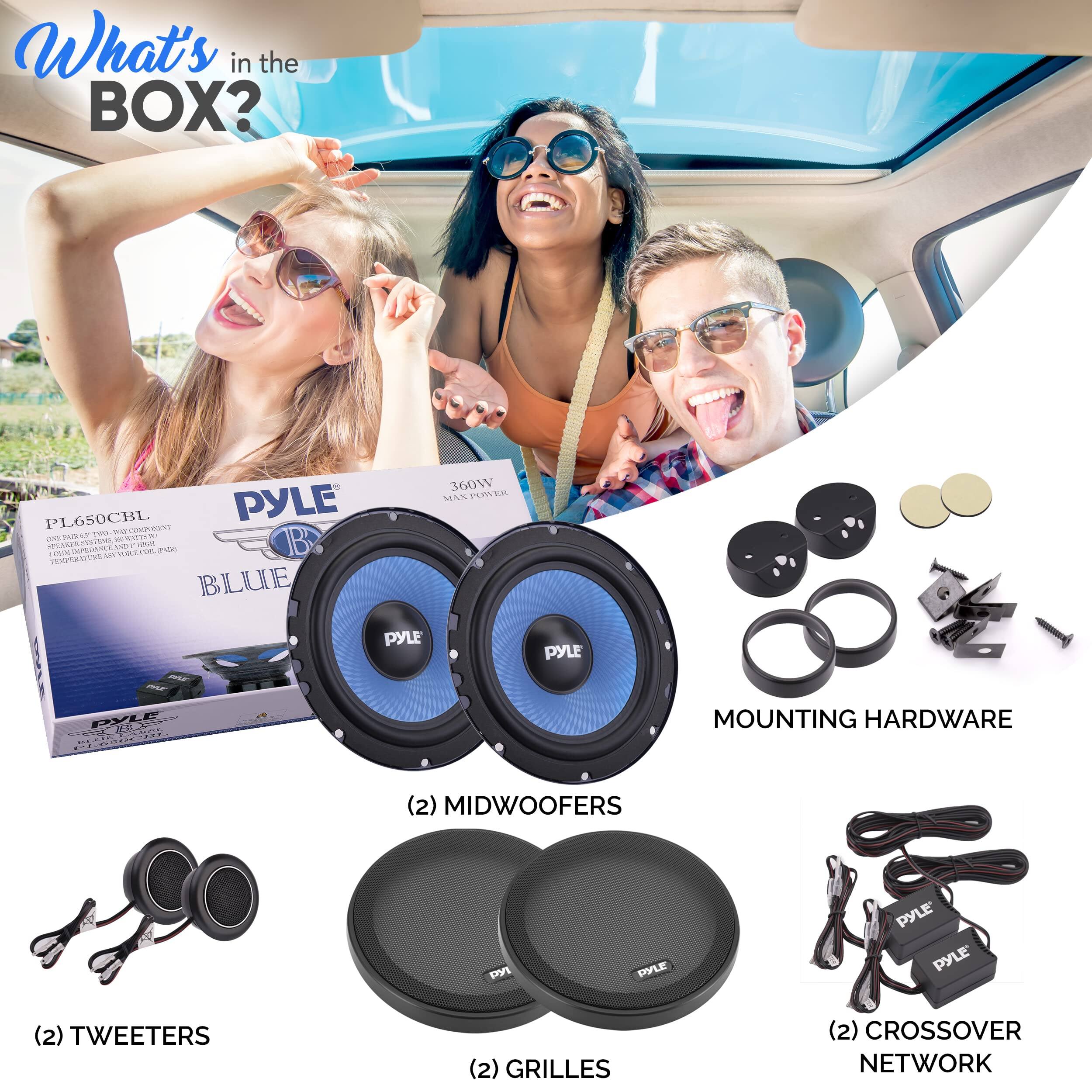 What's in the BOX?

PL650CBL PYLE C - MTLUMPAN DNEPUEST  
BB cns wvt vu A ca SW - IOPAR BLLUE 360W MS% PERVER PYLE PYLE BYLE 2 RC MOUNTING HARDWARE (2) MIDWOOFERS P PYLE PYLE PYLE (2) TWEETERS (2) GRILLES (2) CROSSOVER NETWORK