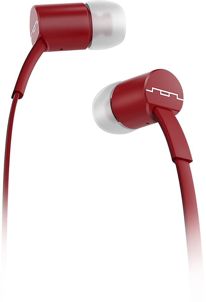 Front. Sol Republic - JAX Earbud Headphones - Crimson.