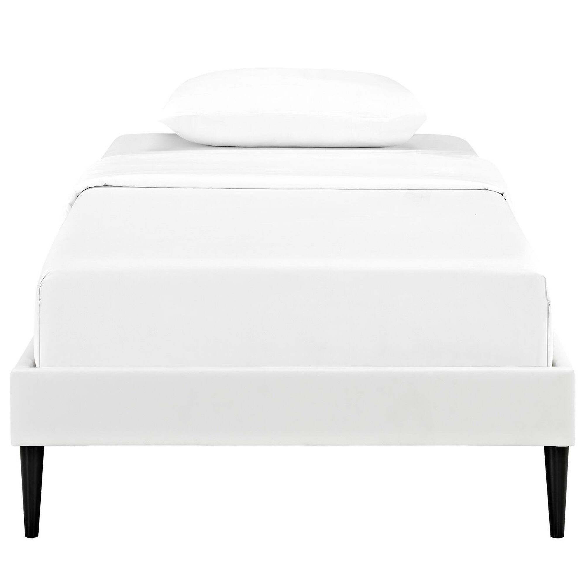 Alt View 1. Modway - Sutton Performance Velvet Twin Bed Frame - White.
