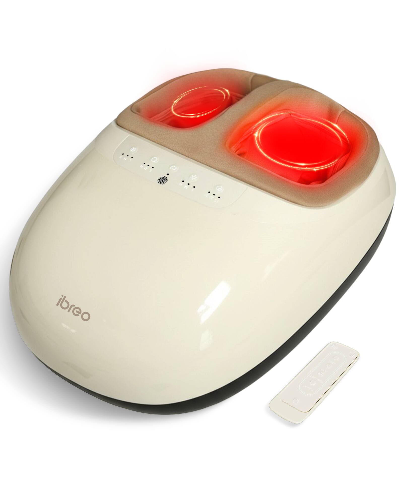Angle. iBreo - Foot Massager Foot 3 mini - Ivory Beige.