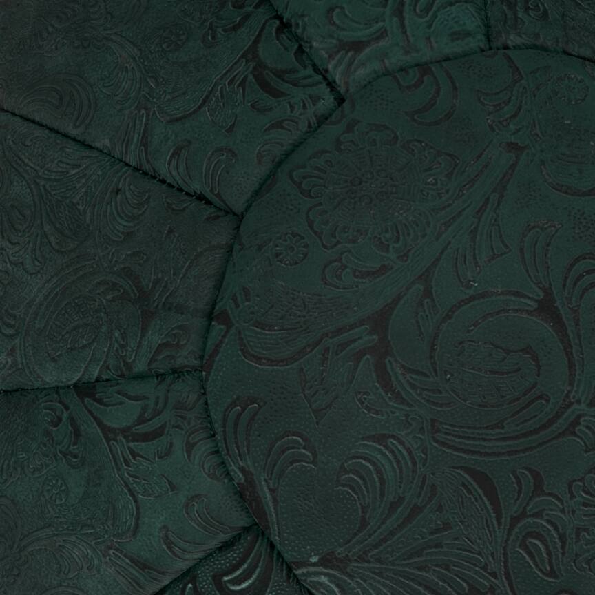 Left. Simpli Home - Drury Round Pouf - Teal.