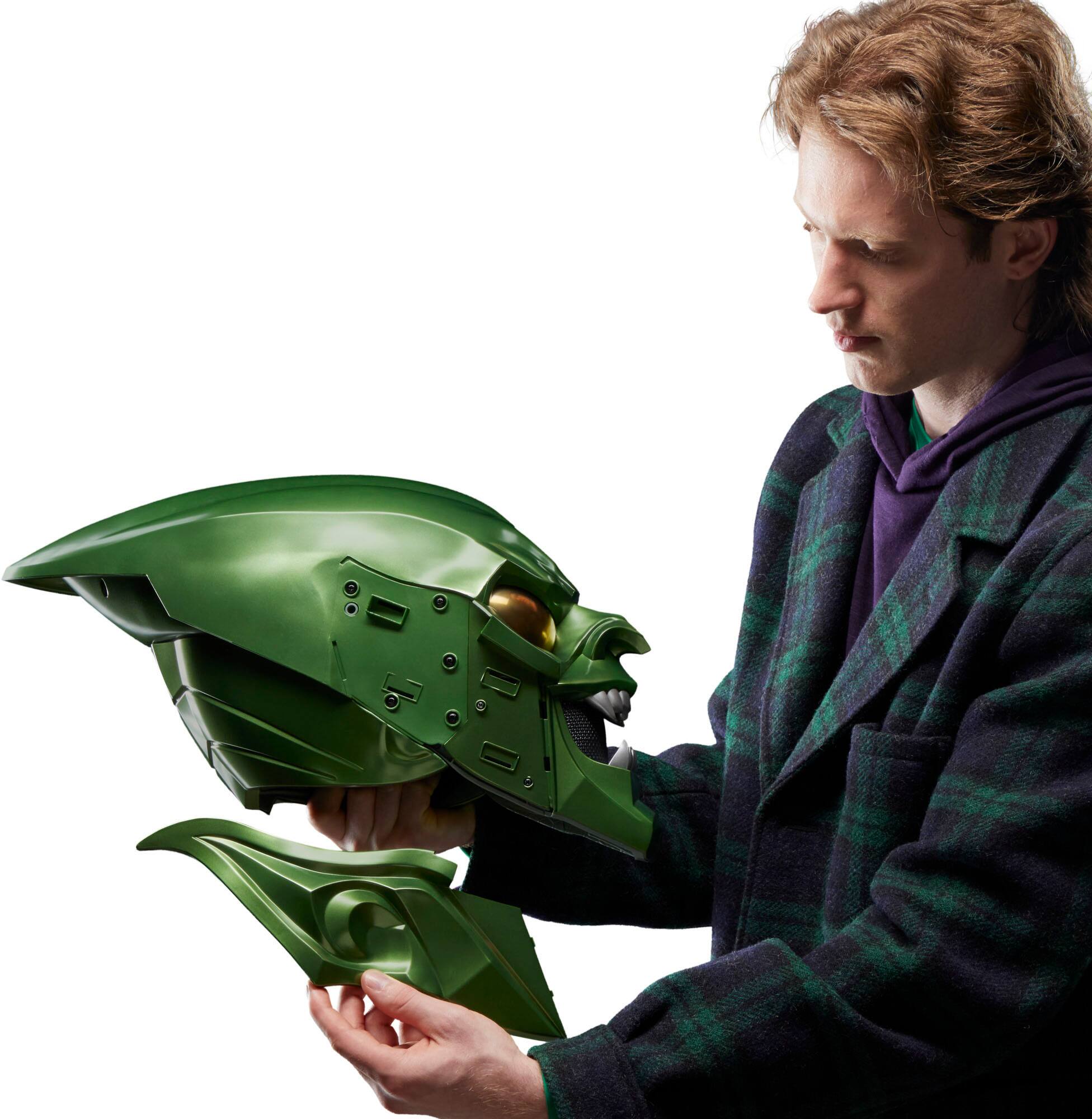 Left. Marvel - Legends Series Green Goblin Roleplay Helmet.