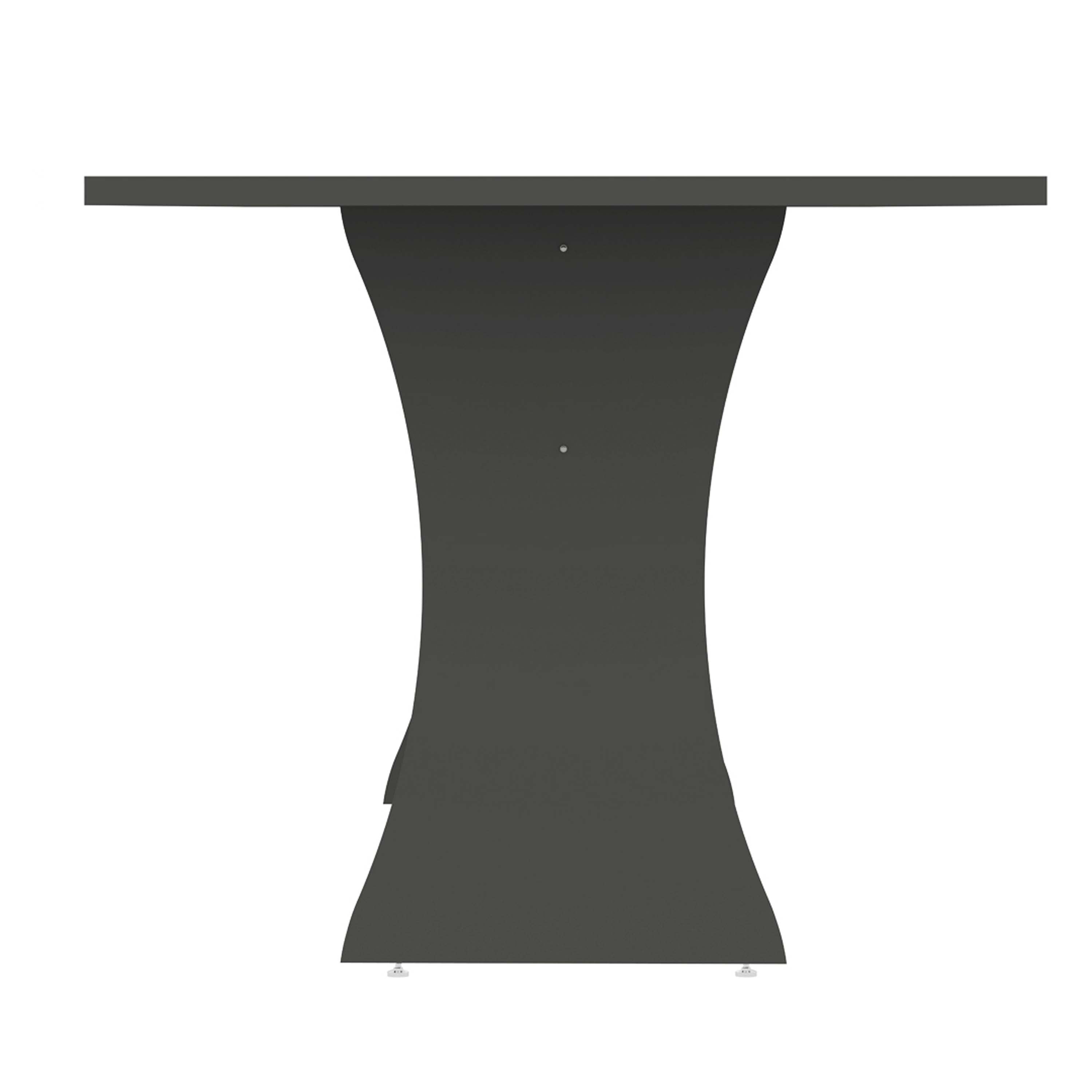 Alt View 2. Manhattan Comfort - Coney Mid-Century Modern 53" Dining Table - Charcoal Gray.