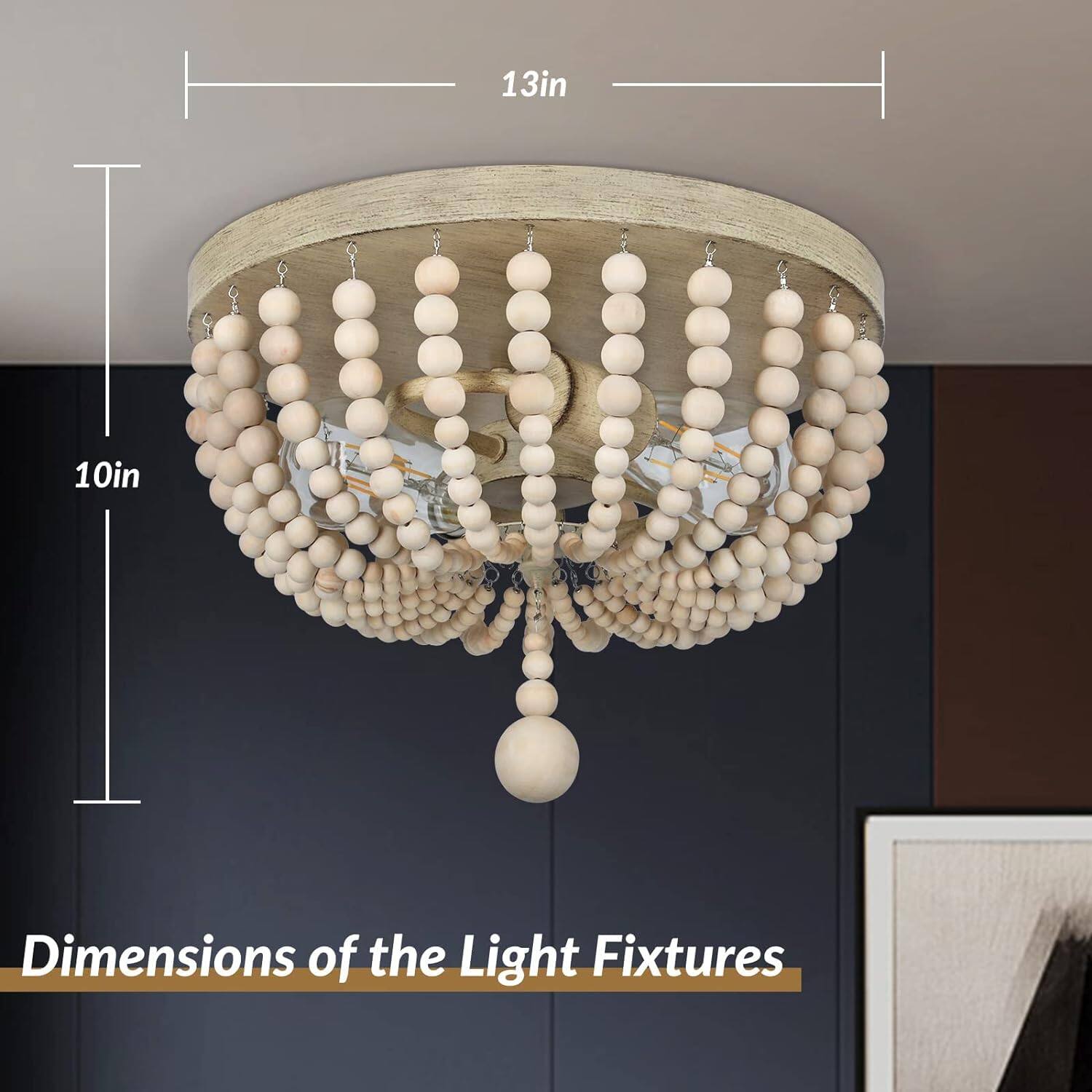 Dimensions of the Light Fixtures

13in  
10in