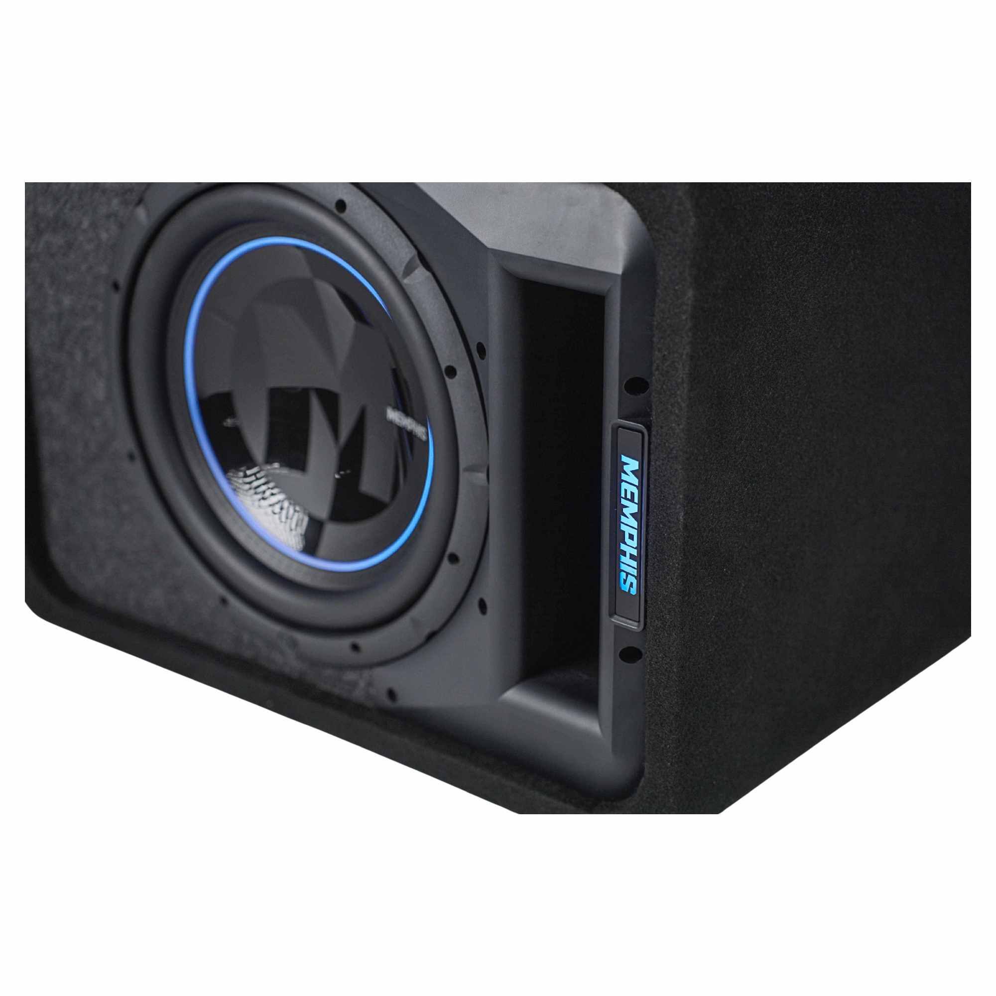 Alt View 8. Memphis Car Audio - Memphis Audio PRXE12SFT - PRX Single 12" Loaded 1 OR 2 Ohm Enclosure with RGB LEDs - Black/Gray.