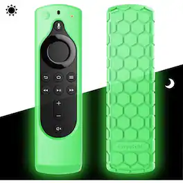 Kitcheniva - Anti Slip Silicone Remote Case For All New Fire TV Stick 2020 (3rd Gen) Green Glow in the Dark - Green Glow in the Dark