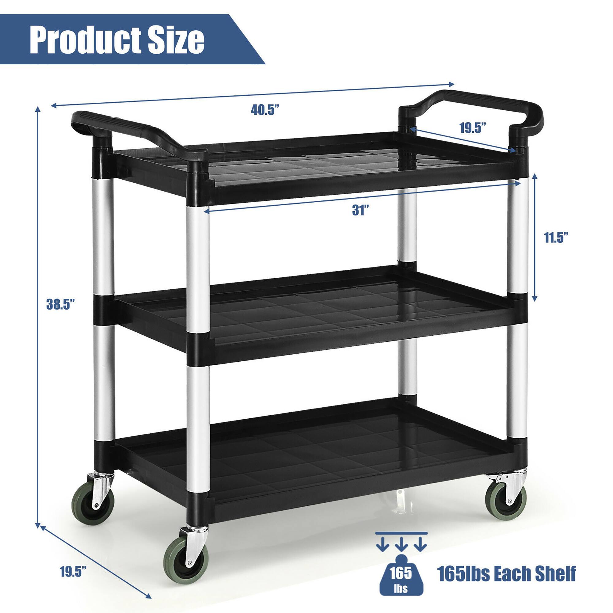 Product Size

40.5"  
19.5"  
31"  
11.5"  
38.5"  
19.5"  

165 lbs Each Shelf