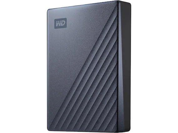 Front. Western Digital - WD 5TB Blue My Passport Ultra Portable Storage External Hard Drive USB-C for PC/Windows (WDBFTM0050BBL-WESN) - Blue.