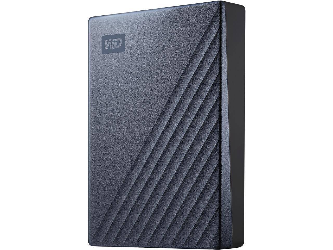 Front. Western Digital - WD 5TB Blue My Passport Ultra Portable Storage External Hard Drive USB-C for PC/Windows (WDBFTM0050BBL-WESN) - Blue.