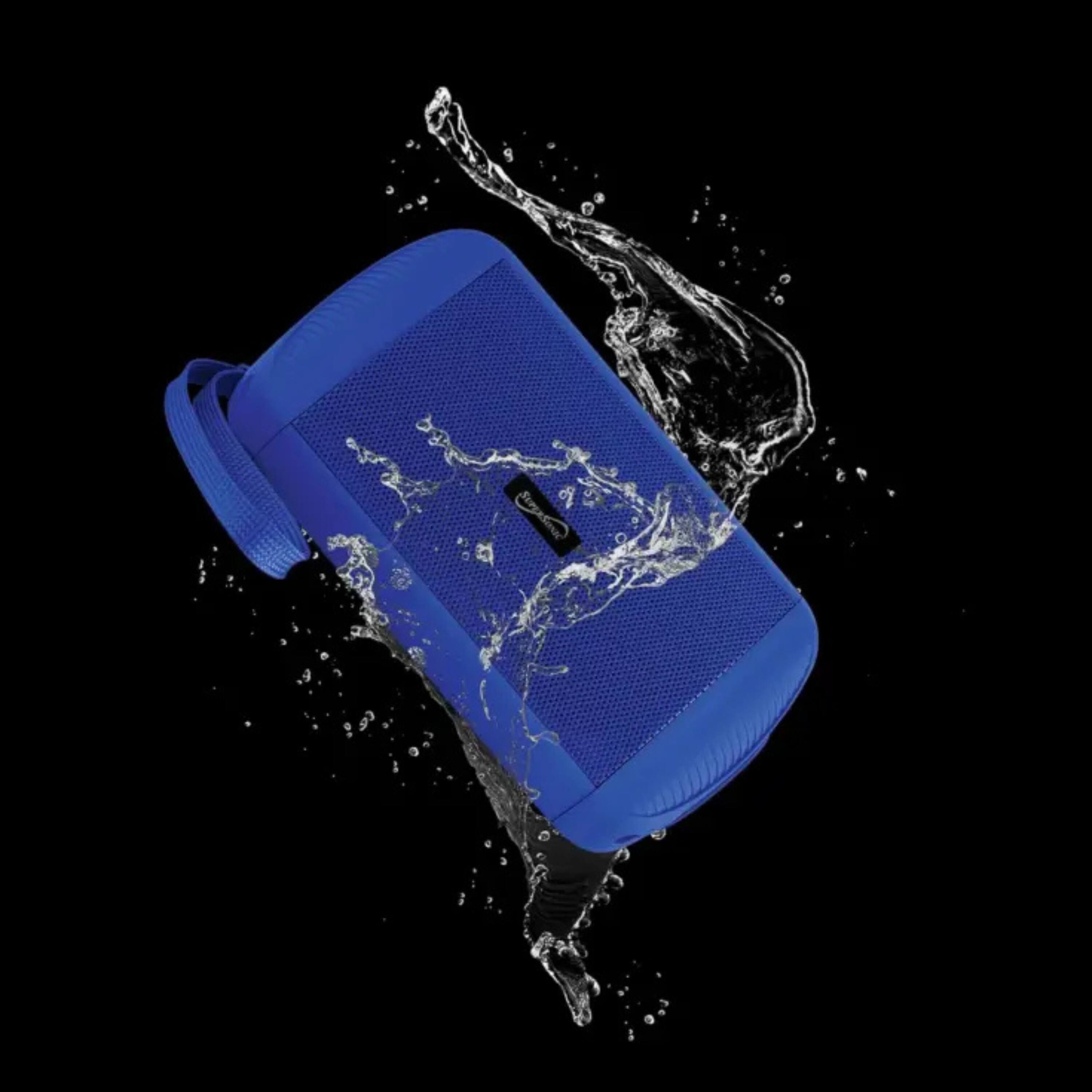 Angle. Kitcheniva - Portable BT Speaker Water-Resistant with True Wireless Technology Blue - Blue.