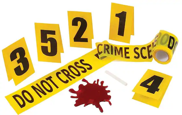 2 1 5 CRIME SCENE DO NOT CROSS 3 4