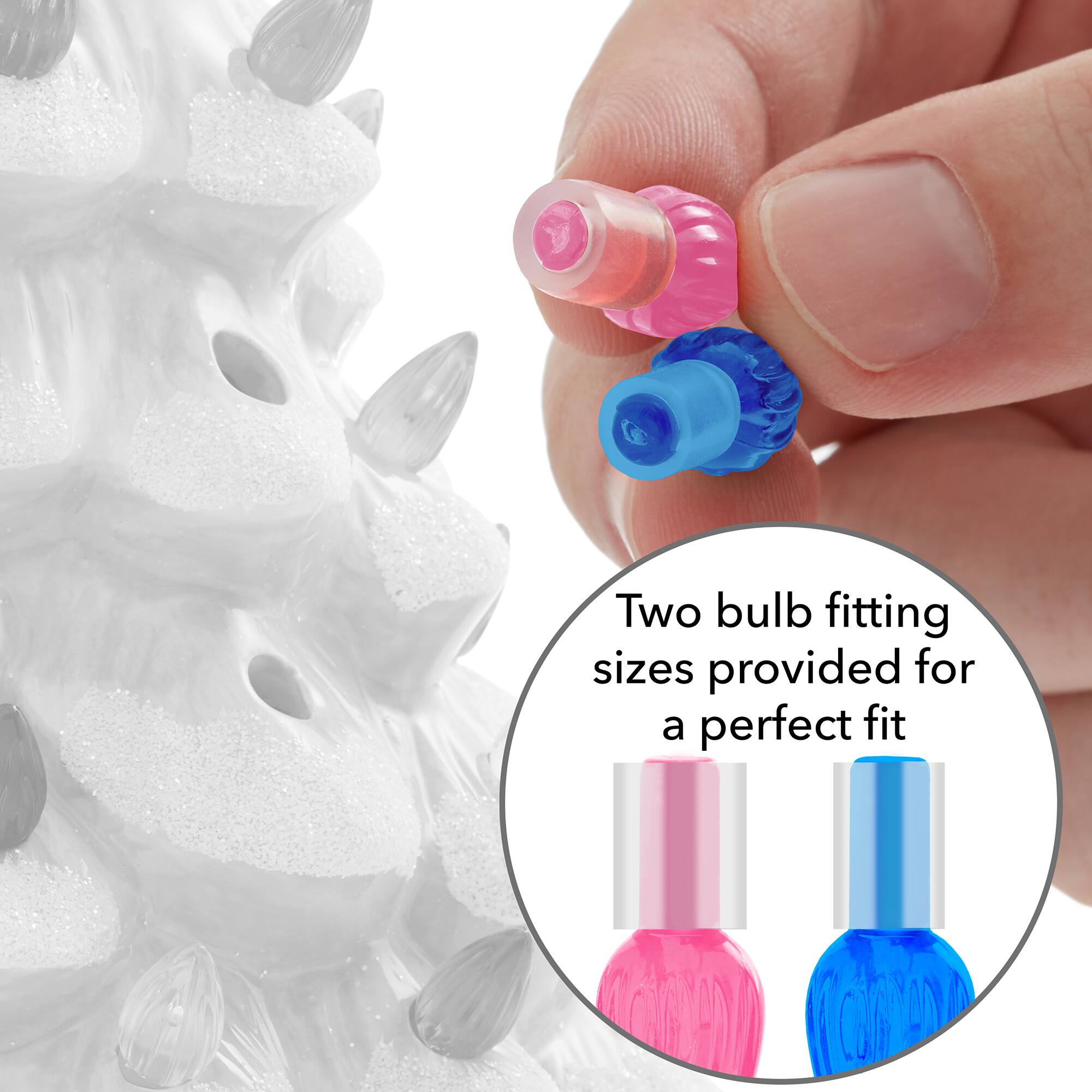 Two bulb fitting sizes provided for a perfect fit