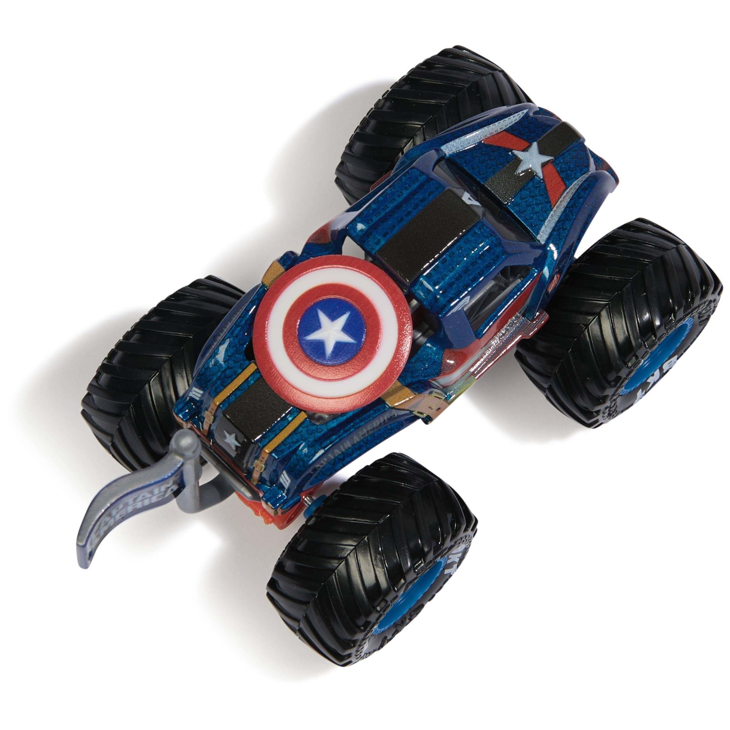 Alt View 3. Monster Jam - Monster Jam Marvel Series 2, 1:64 Die-Cast Monster Truck 4-Pack - Multicolor.