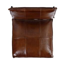 Butler Specialty - Niles Leather and Iron Bar Stool - Brown,Black