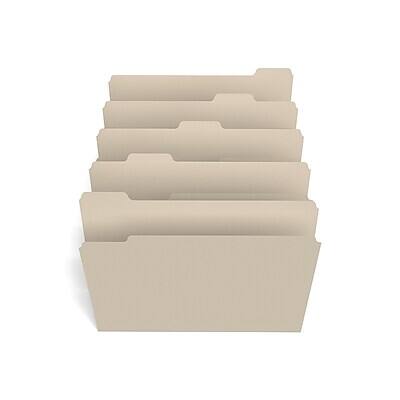 Alt View 1. Staples -  30% Recycled File Folder, 1/5 Cut Tab, Letter Size, Manila, 100/Box  - Manila.