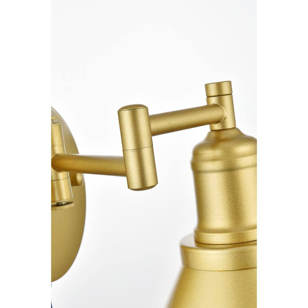 Angle. Living District - Judson 1 light Brass swing arm wall sconce - Brass.