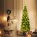 Alt View 16. Costway - 6.5ft Pre-Lit Hinged Pencil Christmas Tree 250 White Lights - Green.