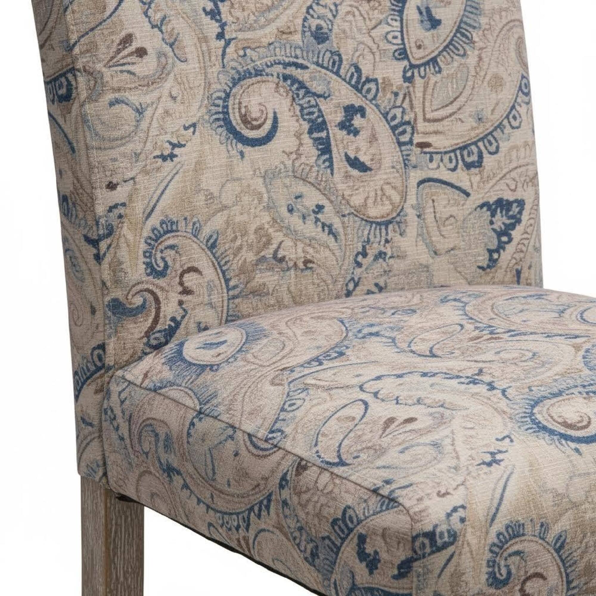 Back. FERPIT - FERPIT Set of 4 Modern Upholstered Dining Room Chairs with Stylish Design, Paisley - Paisley.