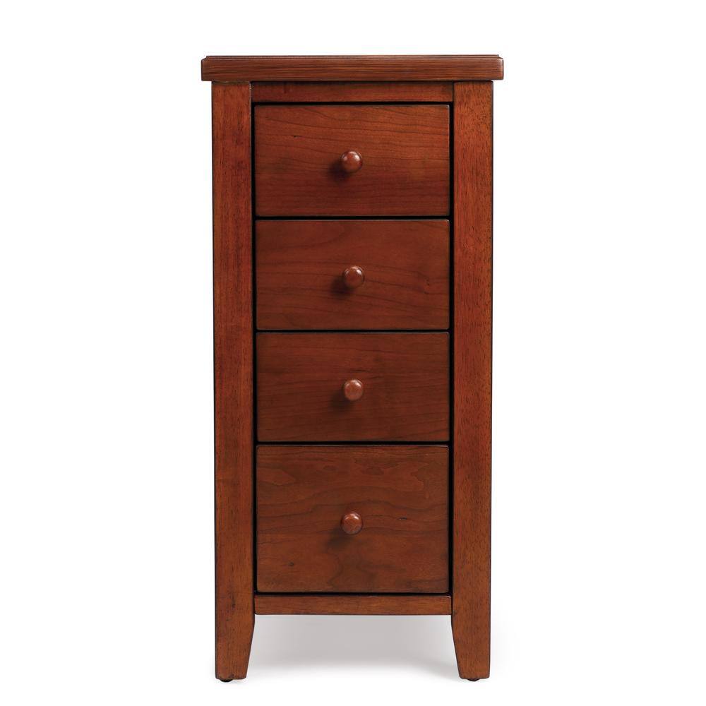 Angle. Butler Specialty - Kelton 4 Drawer Side Table - Medium Brown.