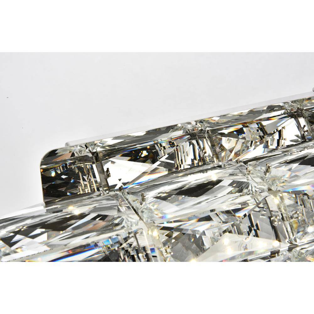 Alt View 3. Elegant Lighting - Valetta Integrated Led Chip Light Chrome Wall Sconce Clear Royal Cut Crystal - Chrome.