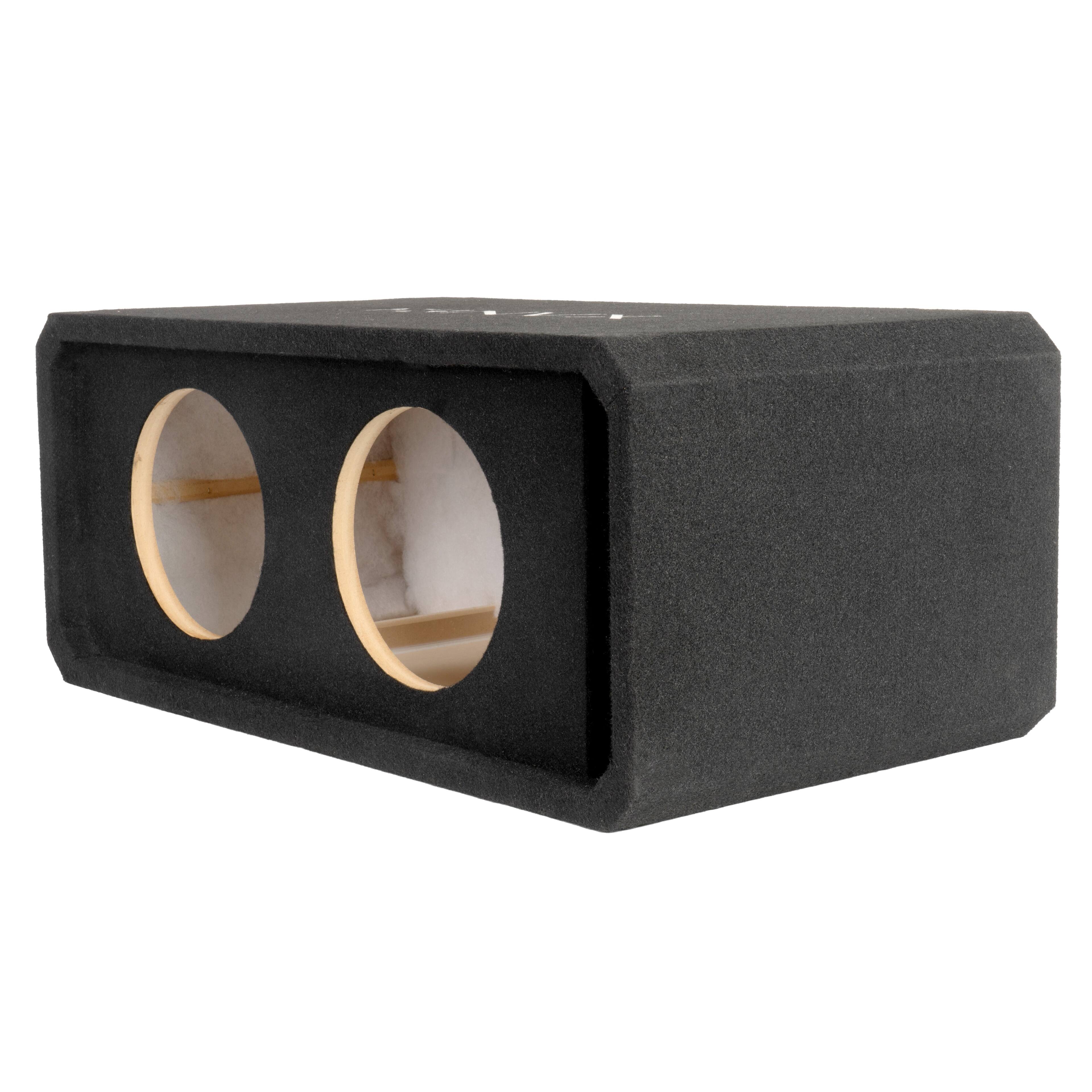 Left. NVX - NE82P Dual 8" Slot Ported 3/4" MDF Subwoofer Enclosure.