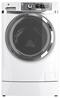 GE - RightHeight 4.8 Cu. Ft. 13-Cycle High-Efficiency Steam Front-Loading Washer - White-Front_Standard