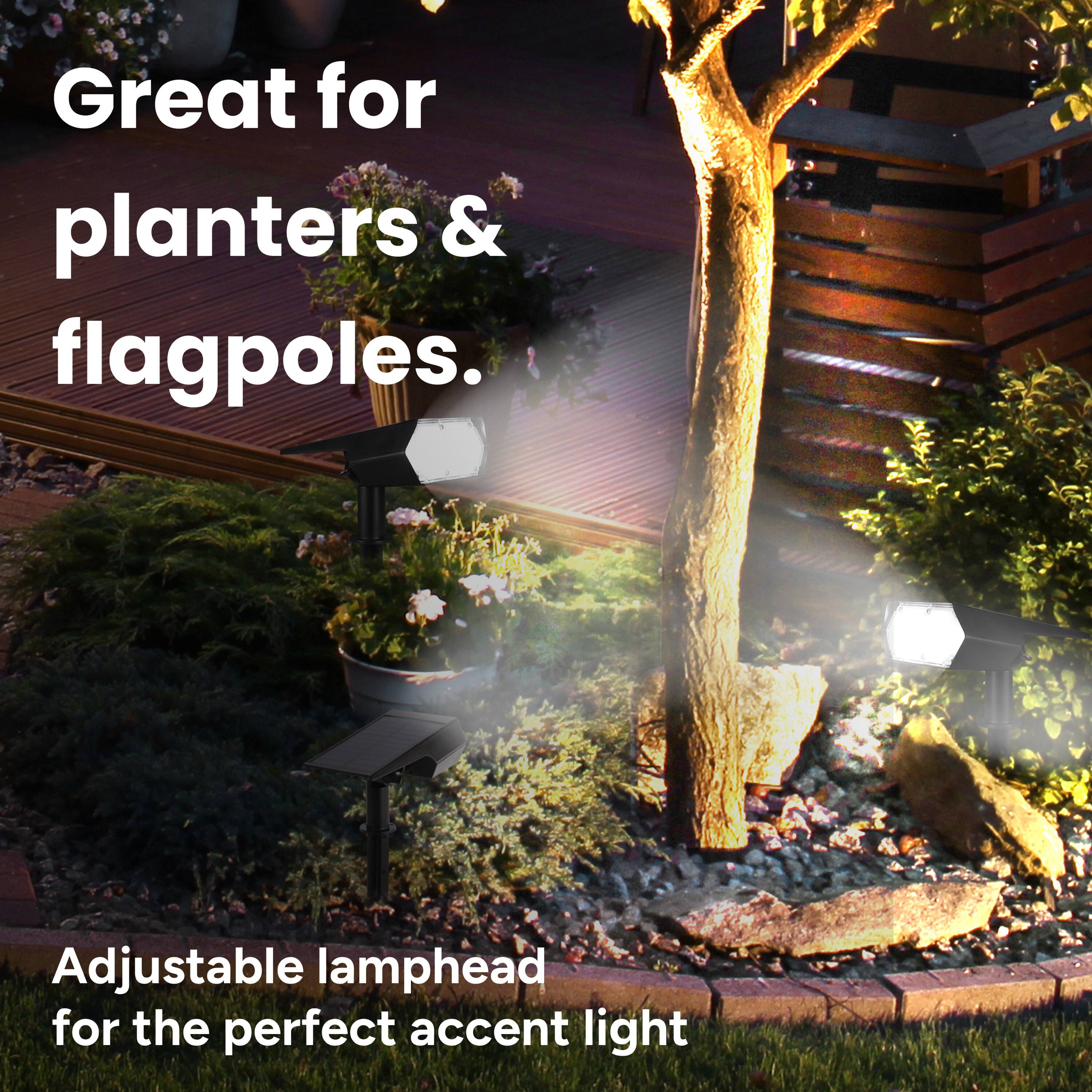 Great for planters & flagpoles. Adjustable lamphead for the perfect accent light.
