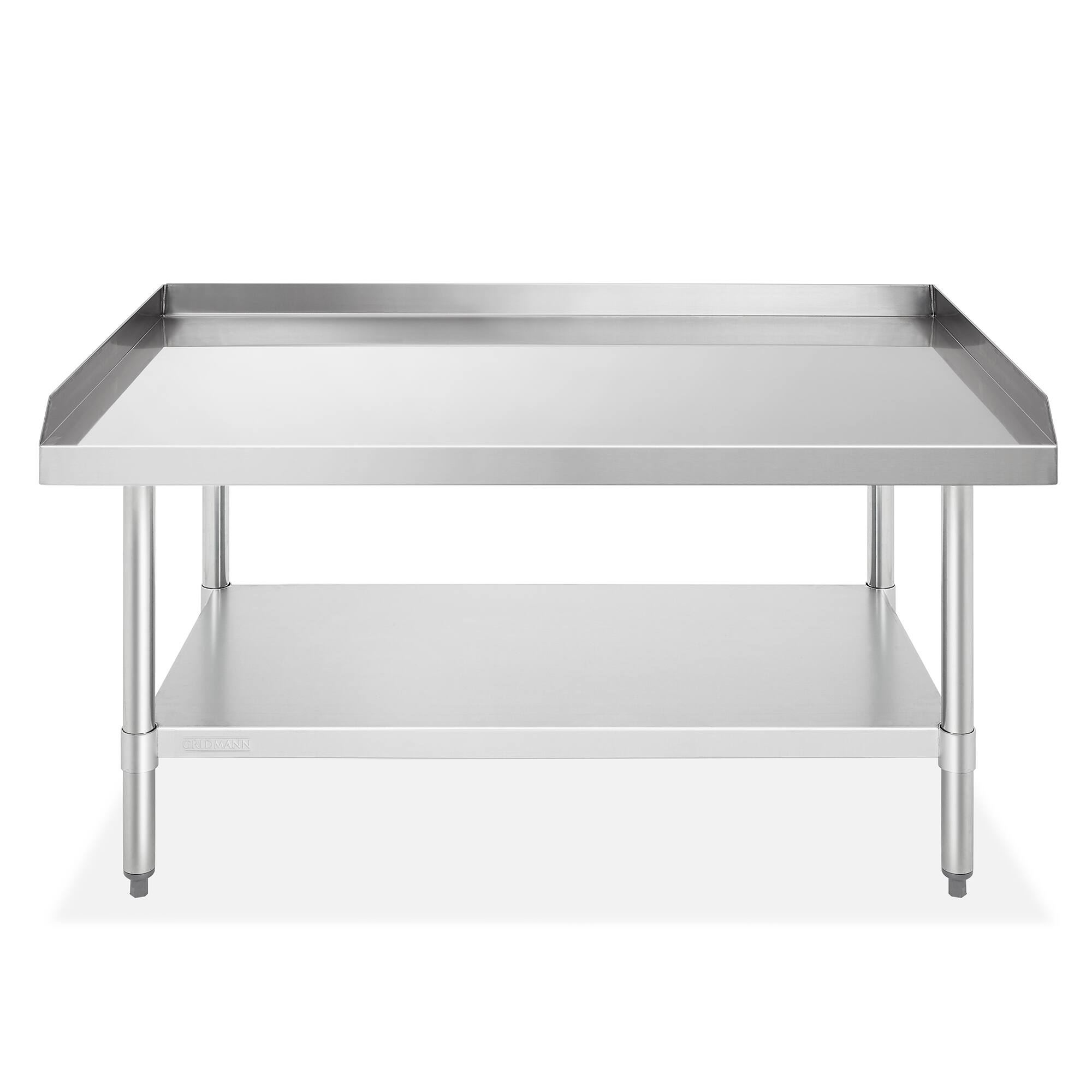 Alt View 1. GRIDMANN - 48 x 30-in Stainless Steel NSF Grill Table with Undershelf - Silver.