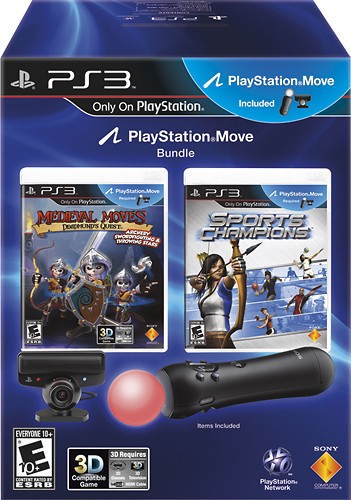 PlayStation Move Bundle w/ Medieval Moves: Deadmund's Quest and Sports 98393