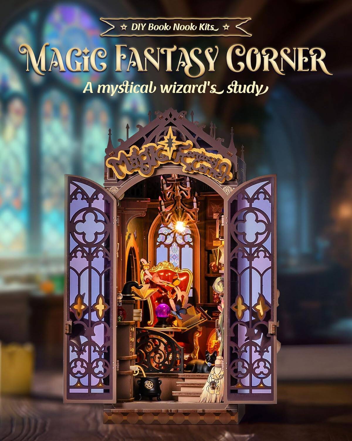DIY Book Nook Kits  
Magic Fantasy Corner  
A mystical wizard's study