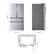 Left. LG - Standard-Depth MAX 29.6 Cu. Ft. 4-Door French Door Smart Refrigerator with Full-Convert Drawer - PrintProof Stainless Steel.