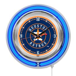 Holland Bar Stool Co. - Houston Astros Double-Walled Neon Clock - Multicolor