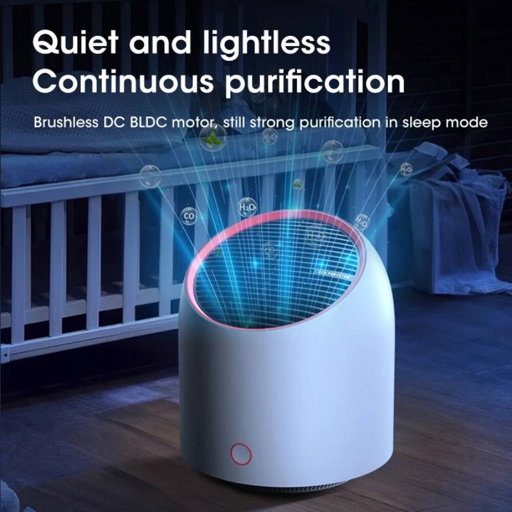 Quiet and lightless Continuous purification  
Brushless DC BLDC motor, still strong purification in sleep mode