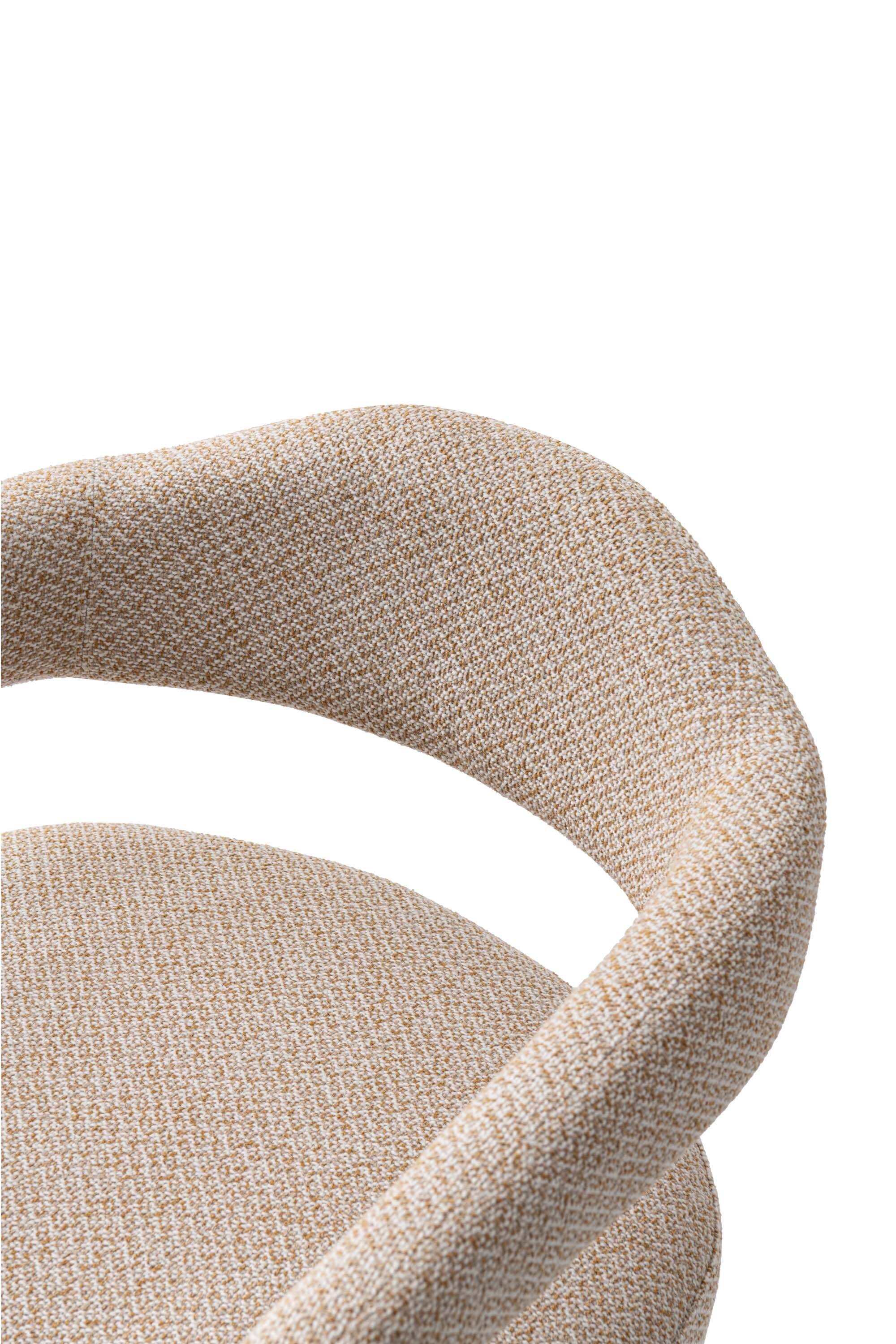 Alt View 1. Manhattan Comfort - Aspen Mid-Century Modern Upholstered Tweed Dining Chair with Arms - Gold Dust.