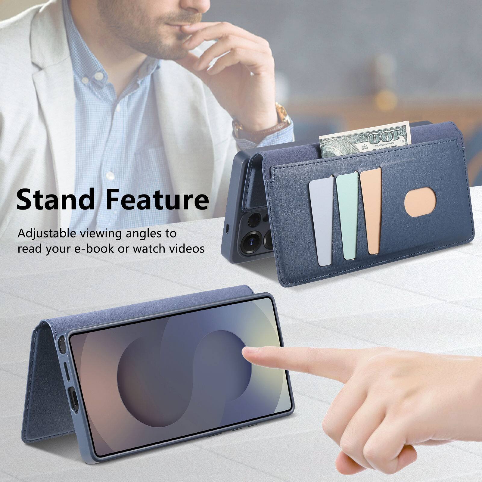 Stand Feature  
Adjustable viewing angles to read your e-book or watch videos