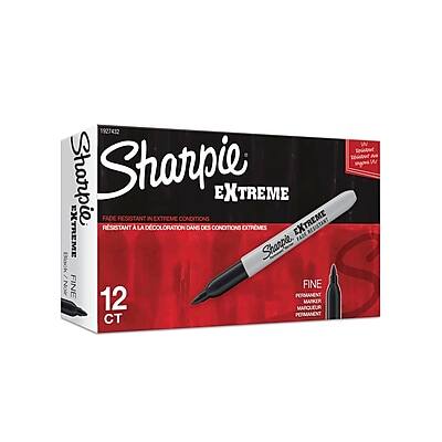 Sharpie - Extreme Permanent Markers, Fine Tip, 12/Pack - Black