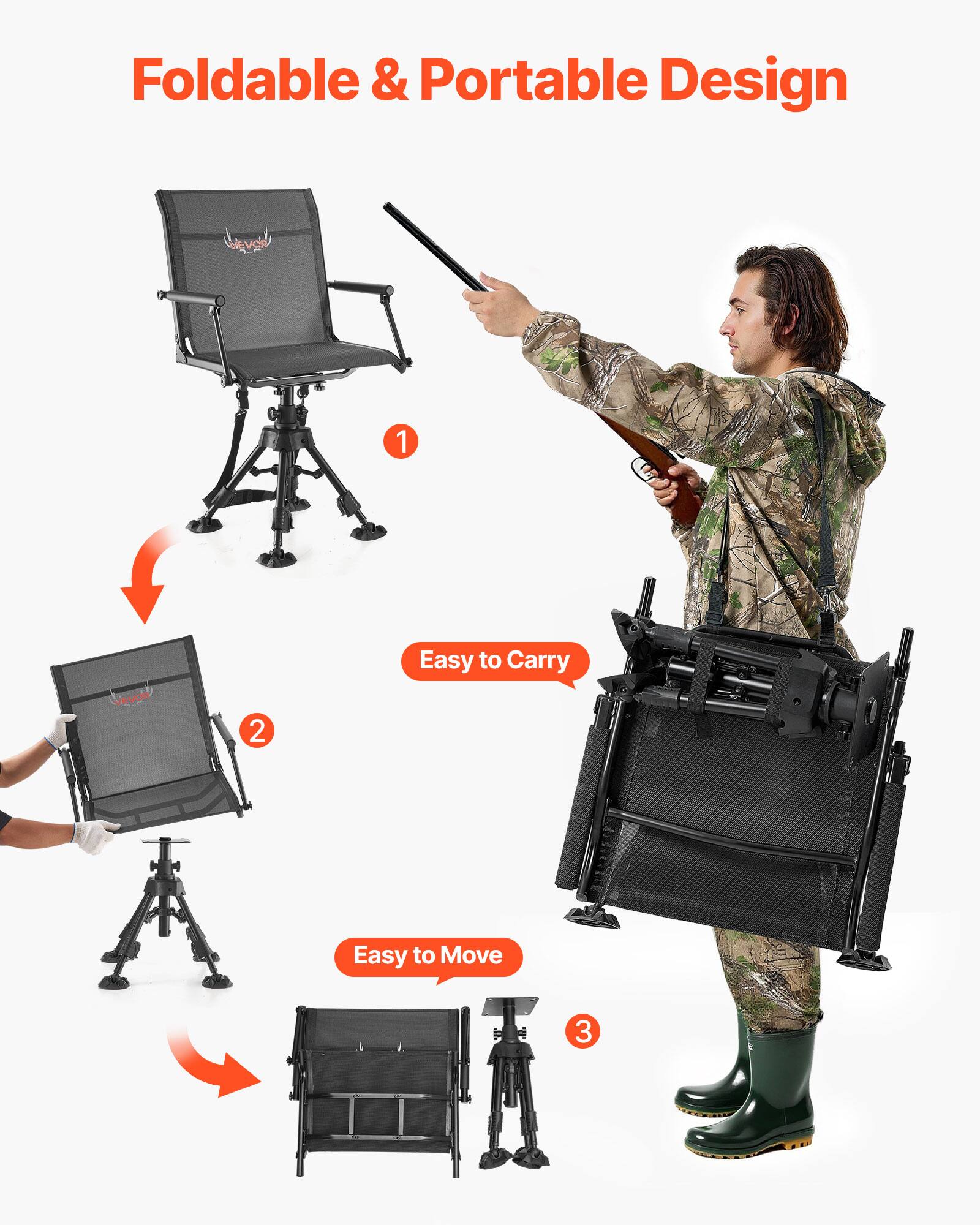 Foldable & Portable Design
1. Easy to Carry
2. Easy to Move
3.